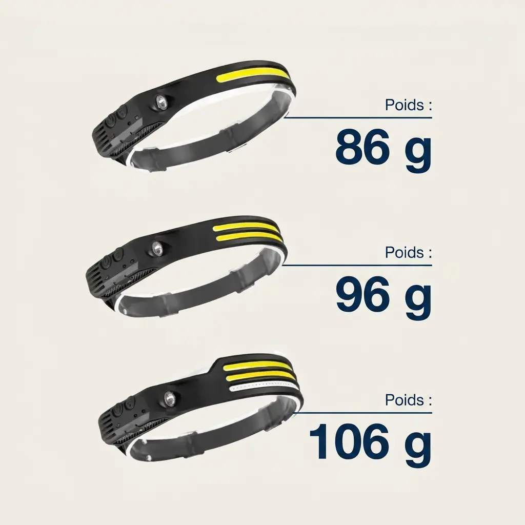 Image galerie 4 - Lampe Frontale Faisceau Large & Rechargeable